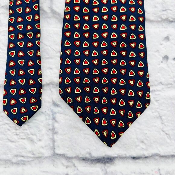 Lauren Ralph Lauren Mens‎ Silk Necktie Green & Blue Pattern 57 X 3.75" Geometric - Picture 9 of 9